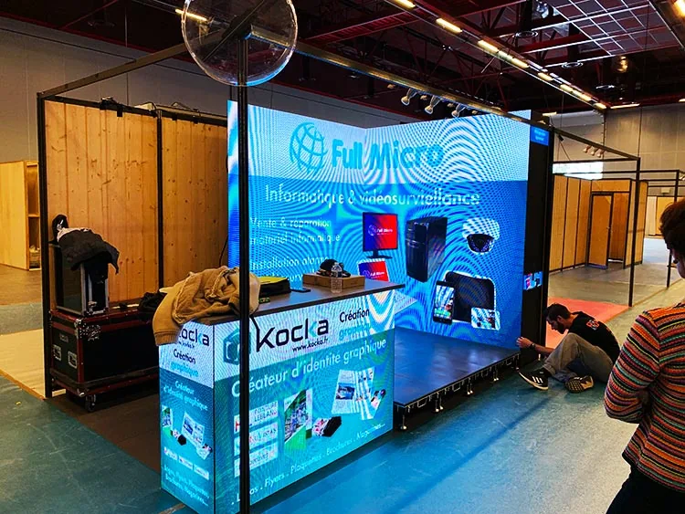 Réalisation d'un stand d'ecran LED lors de la Foire du Mans